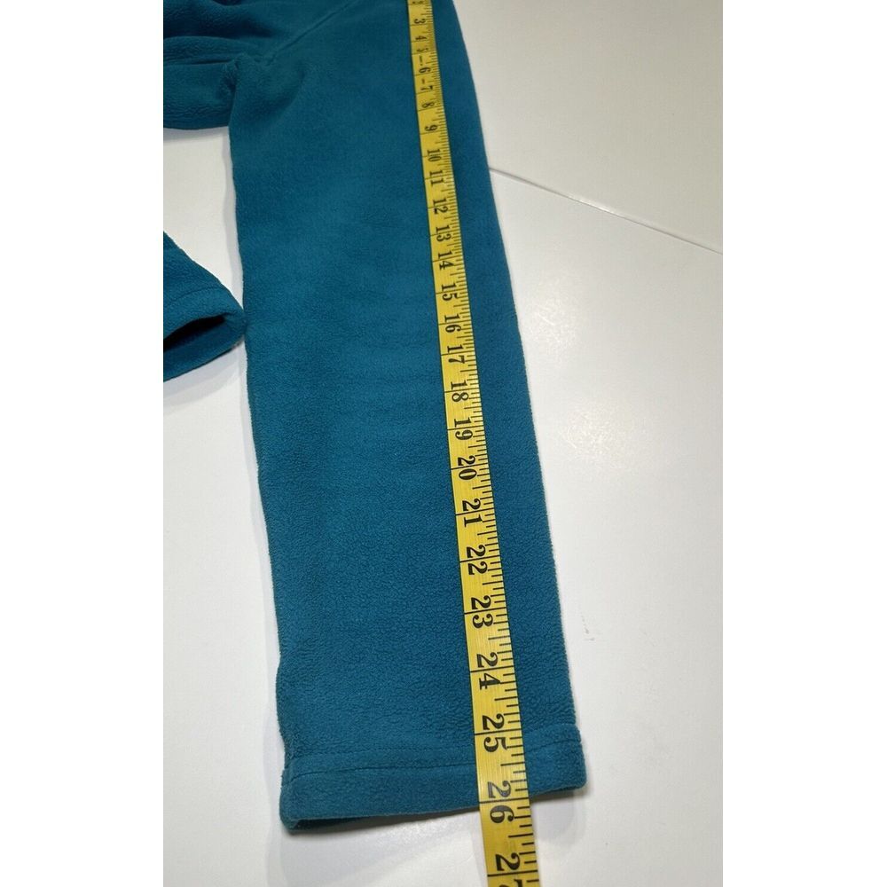 VINTAGE LL Bean Men's Zip Up Pockets Fleece Jacket Turquoise Size M Reg - Picture 6 of 8